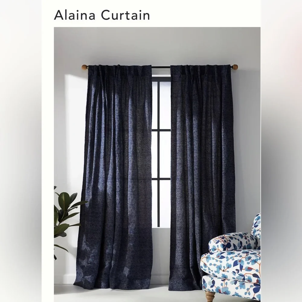 New Anthropologie Alaina Curtain 50 x 108 or 50 x 96